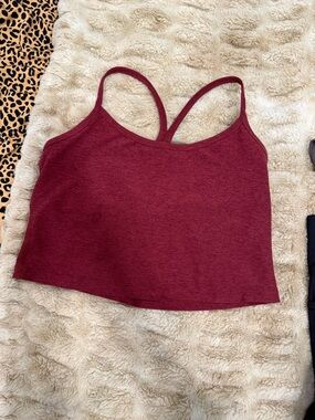Beyond Yoga Maroon Crop Tank Top